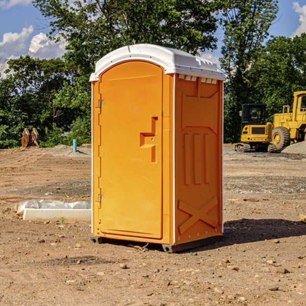 how often are the portable restrooms cleaned and serviced during a rental period in Elsie NE